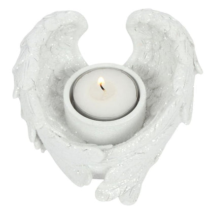 Glitter Angel Wing Candle Holder - ScentiMelti  Glitter Angel Wing Candle Holder