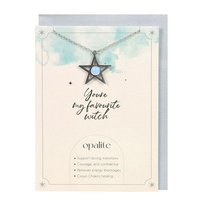 Opalite Star Necklace Card - ScentiMelti  Opalite Star Necklace Card