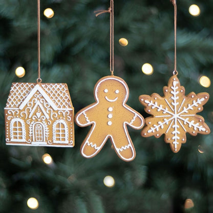 Set of 3 Hanging Gingerbread Decorations - ScentiMelti  Set of 3 Hanging Gingerbread Decorations