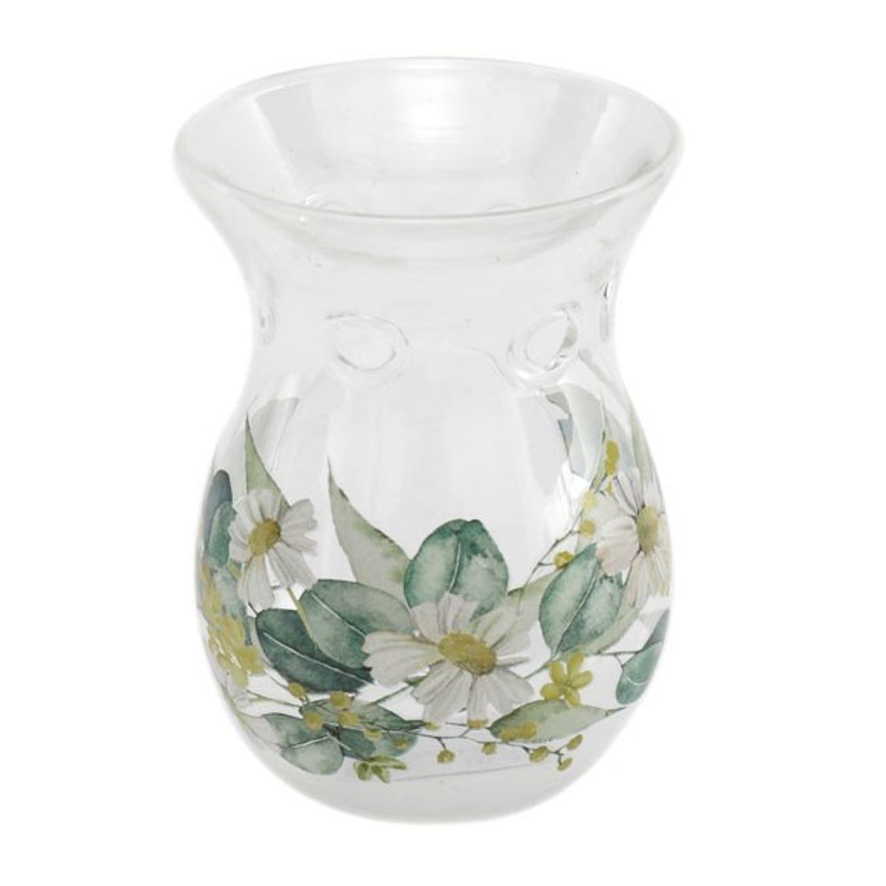 15cm Glass Daisy Oil and Wax Warmer - ScentiMelti  15cm Glass Daisy Oil and Wax Warmer