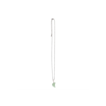 Green Aventurine Crystal Moon Necklace on Greeting Card - ScentiMelti Home Fragrance, Beauty & Gifts UK