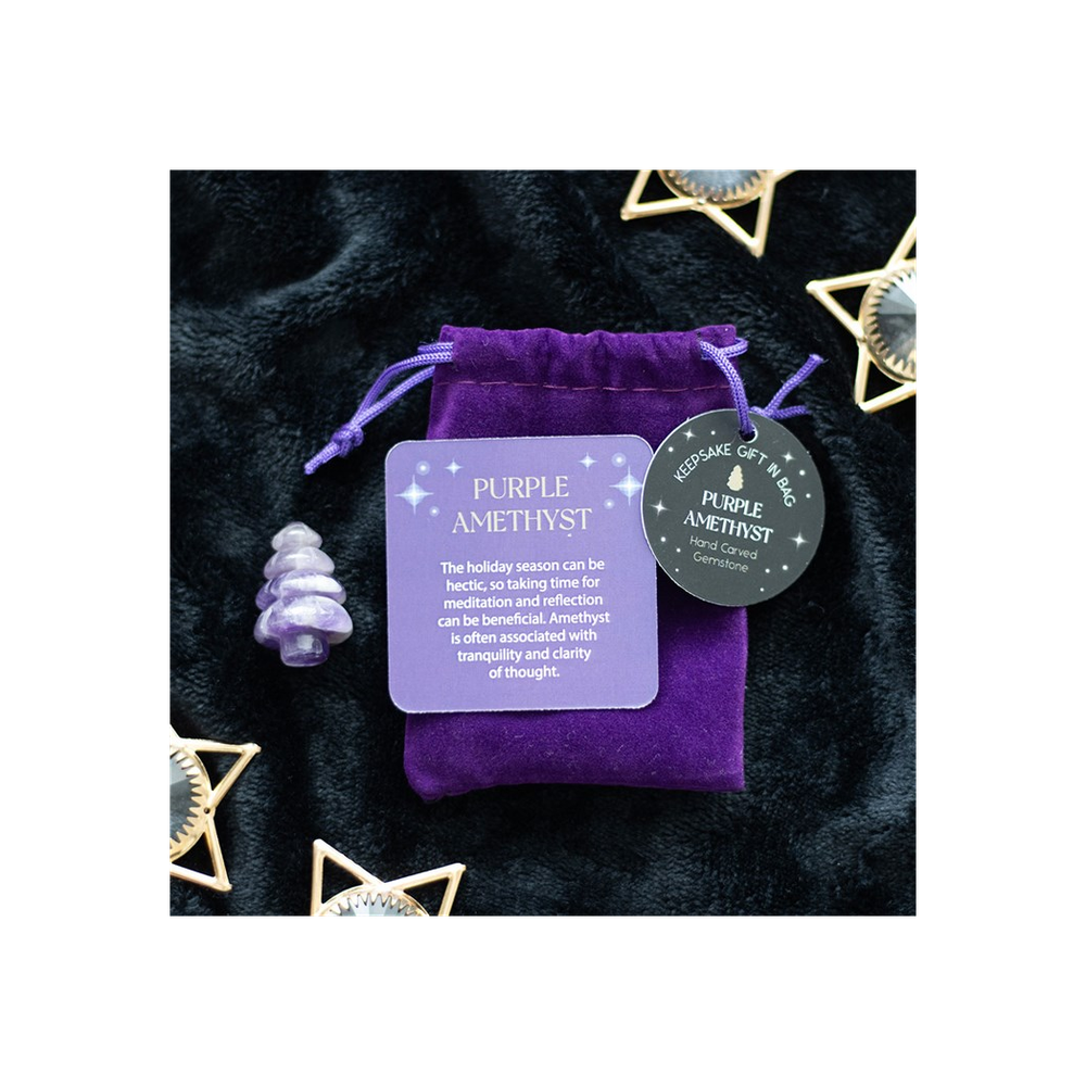 Amethyst Crystal Christmas Tree in a Bag - ScentiMelti  Amethyst Crystal Christmas Tree in a Bag