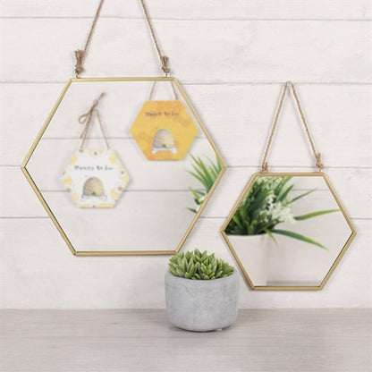 Large Gold Geometric Mirror - ScentiMelti  Large Gold Geometric Mirror