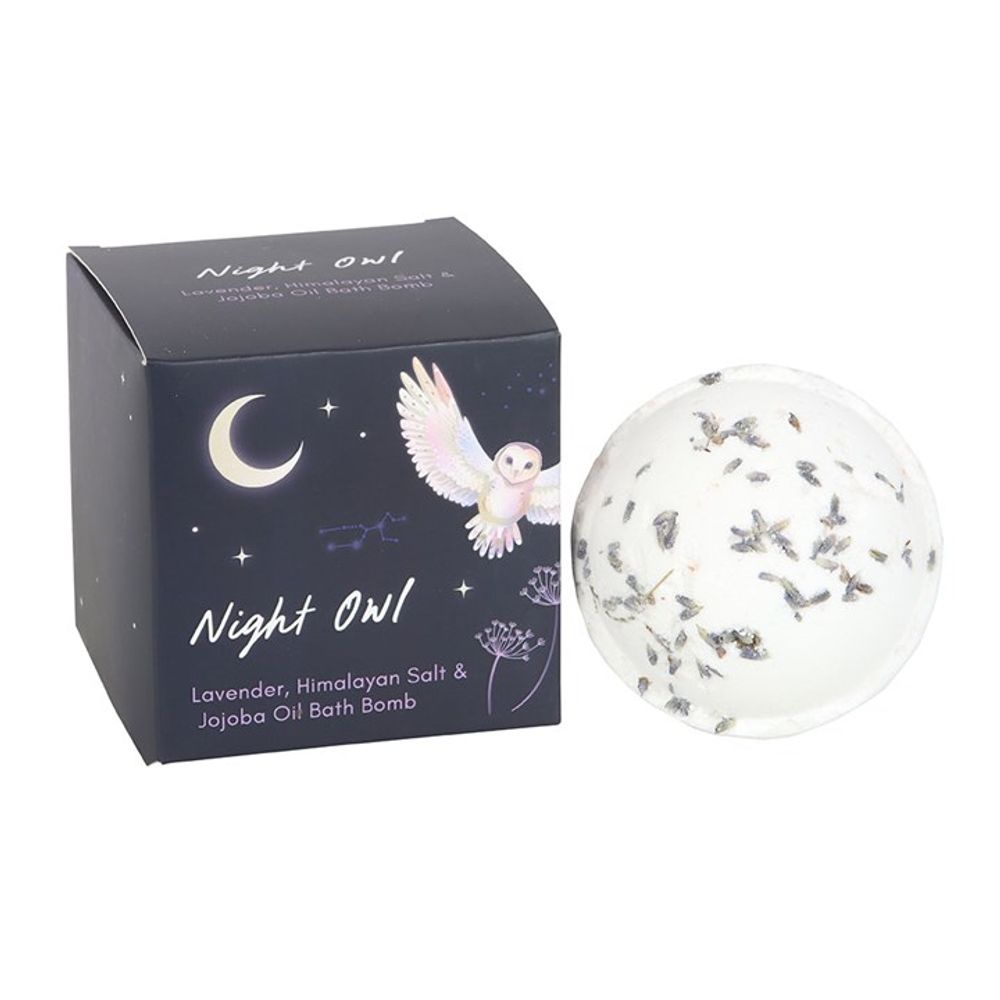 Night Owl Lavender, Himalayan Salt & Jojoba Bath Bomb - ScentiMelti Home Fragrance, Beauty & Gifts UK