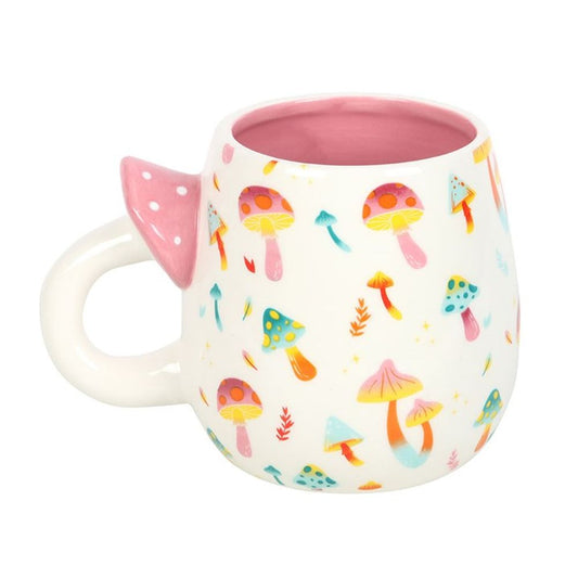 Funky Fungi Print Mug with Mushroom Handle - ScentiMelti Home Fragrance, Beauty & Gifts UK