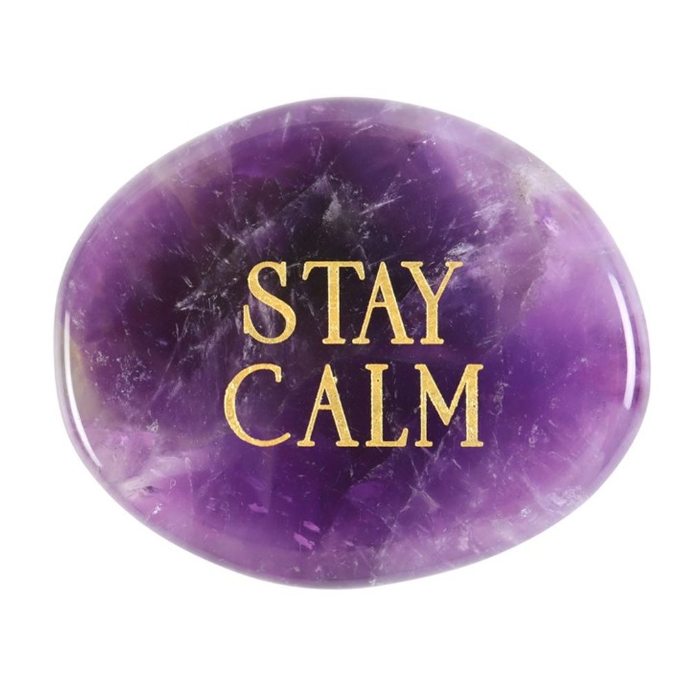 Stay Calm Amethyst Crystal Palm Stone - ScentiMelti  Stay Calm Amethyst Crystal Palm Stone