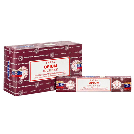 Set of 12 Packets of Opium Incense Sticks by Satya - ScentiMelti  Set of 12 Packets of Opium Incense Sticks by Satya