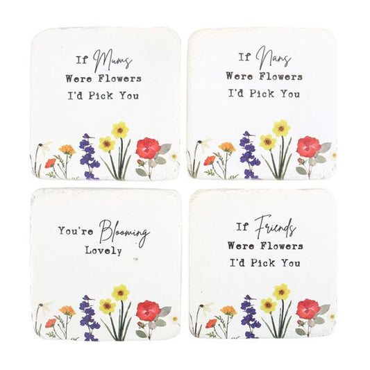 Set of 24 Wildflower Coasters - ScentiMelti Home Fragrance, Beauty & Gifts UK