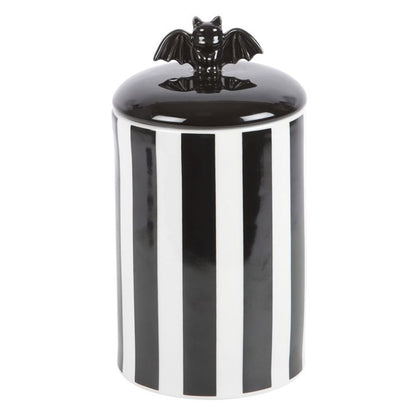 Striped Bat Storage Jar - ScentiMelti Home Fragrance, Beauty & Gifts UK