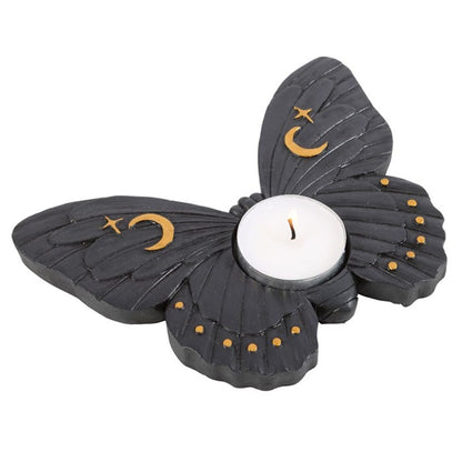 Black Moth Tealight Candle Holder - ScentiMelti  Black Moth Tealight Candle Holder