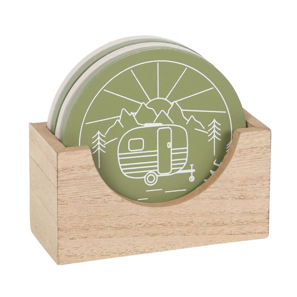 Happy Camper Coaster Set - ScentiMelti  Happy Camper Coaster Set