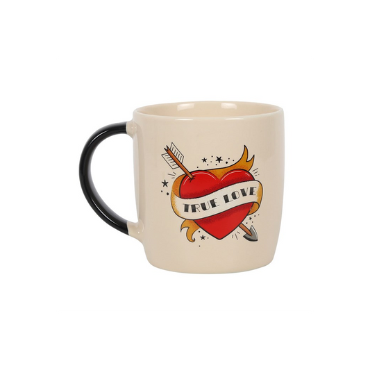 True Love Tattoo Heart Mug - ScentiMelti Home Fragrance, Beauty & Gifts UK