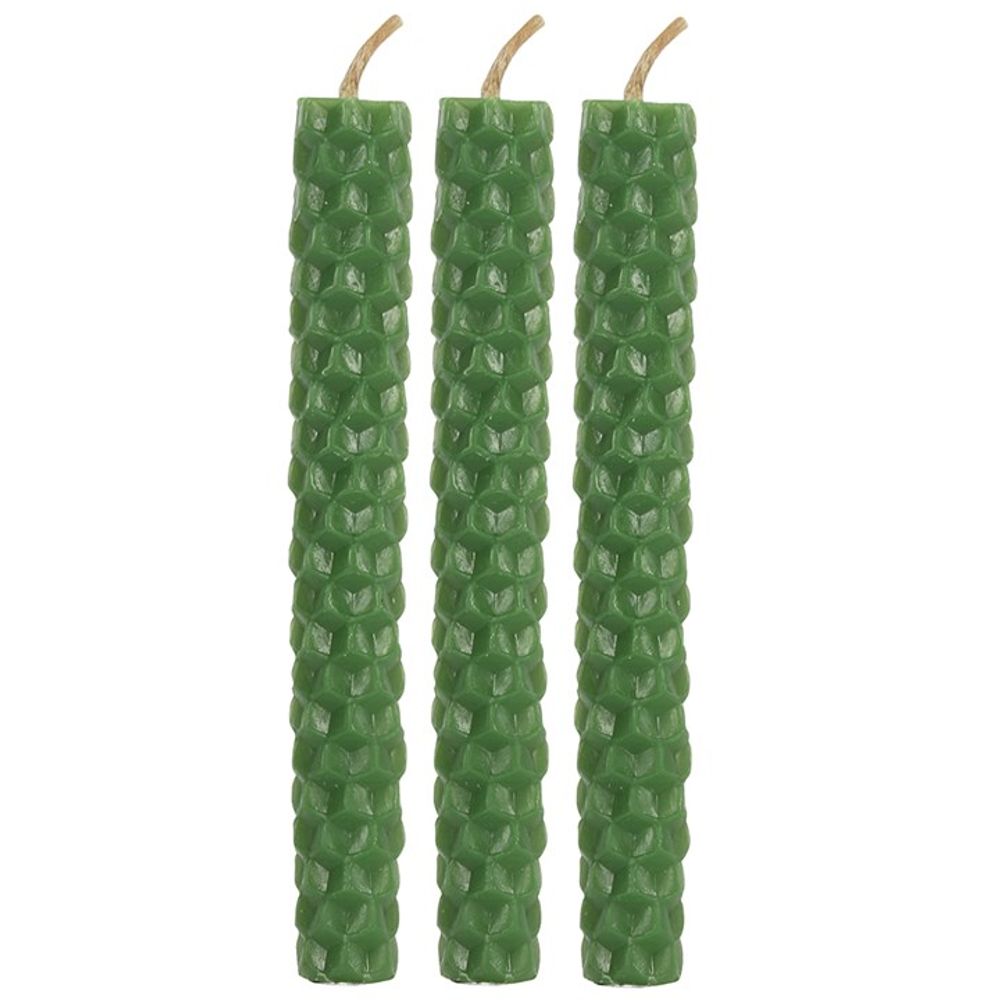 Set of 6 Green Beeswax Spell Candles - ScentiMelti  Set of 6 Green Beeswax Spell Candles