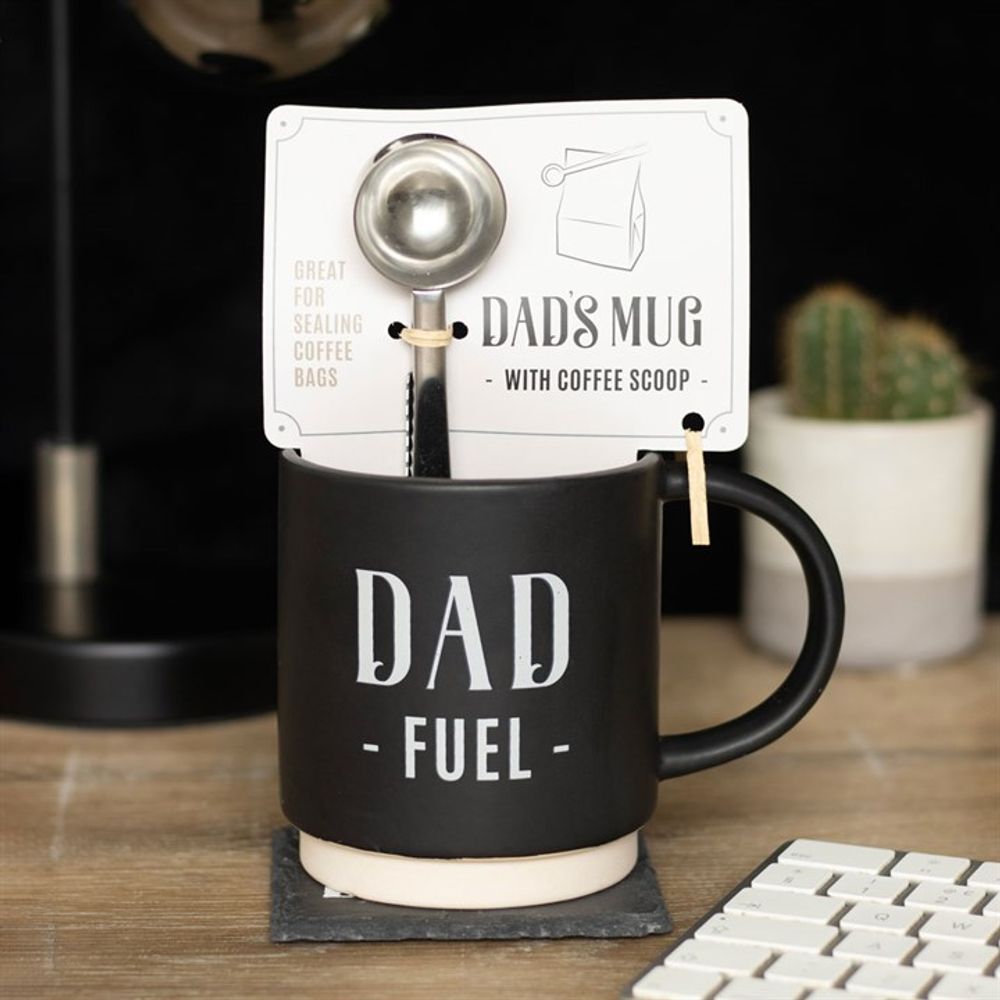 Dad Fuel Mug and Coffee Scoop Clip - ScentiMelti  Dad Fuel Mug and Coffee Scoop Clip