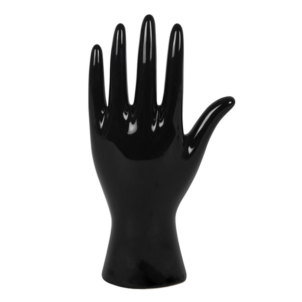 Black Ceramic Palmistry Hand Ornament - ScentiMelti  Black Ceramic Palmistry Hand Ornament