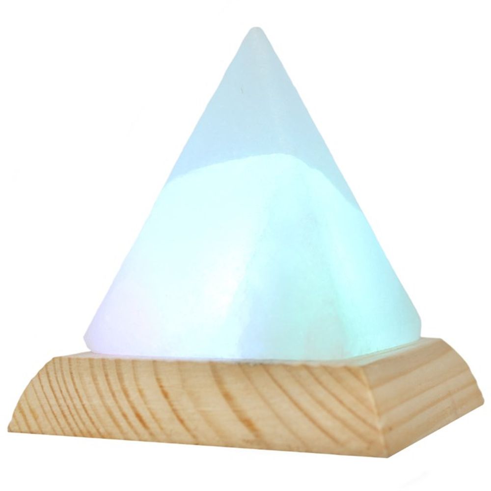 Pyramid White USB Salt Lamp - ScentiMelti Home Fragrance, Beauty & Gifts UK