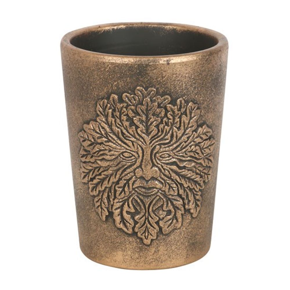 Green Man Bronze Terracotta Plant Pot by Lisa Parker - ScentiMelti  Green Man Bronze Terracotta Plant Pot by Lisa Parker