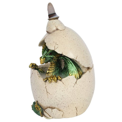 Green Dragon in Egg Backflow Incense Burner - ScentiMelti  Green Dragon in Egg Backflow Incense Burner