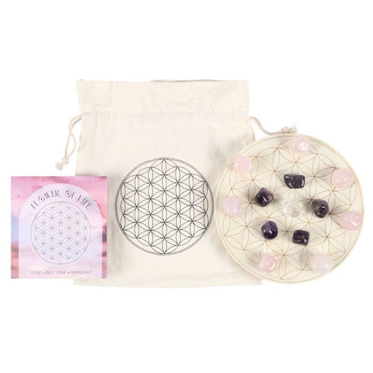 Flower of Life Crystal Grid Set - ScentiMelti  Flower of Life Crystal Grid Set