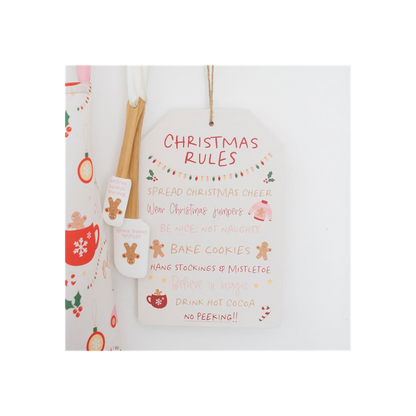 Sugarplum Fun Christmas Rules Hanging Sign - ScentiMelti  Sugarplum Fun Christmas Rules Hanging Sign