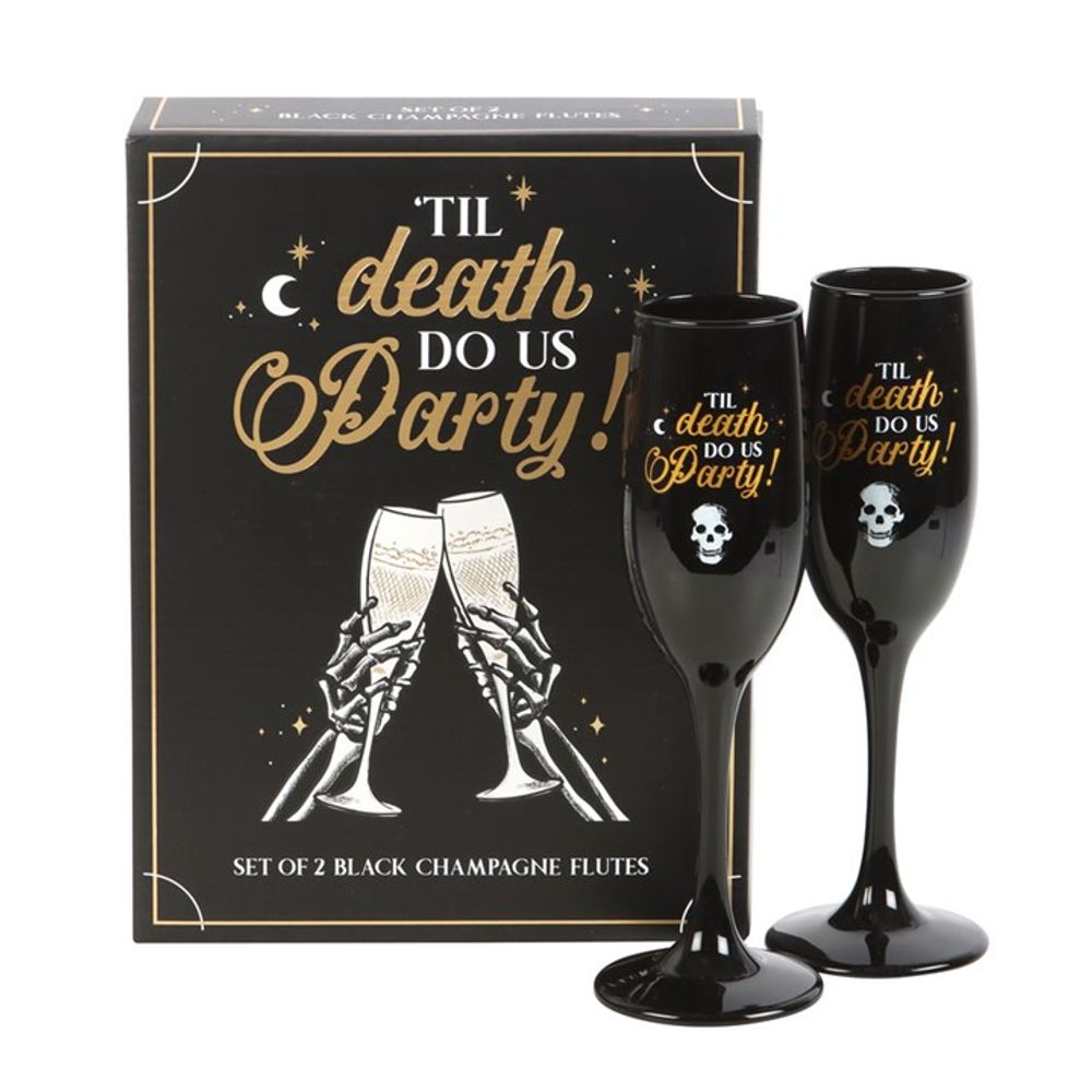 Til Death Do Us Party Champagne Flute Set - ScentiMelti  Til Death Do Us Party Champagne Flute Set