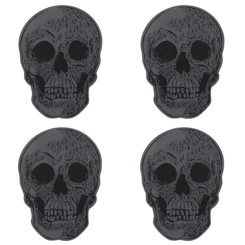 Set Of 4 Skull Coasters - ScentiMelti  Set Of 4 Skull Coasters