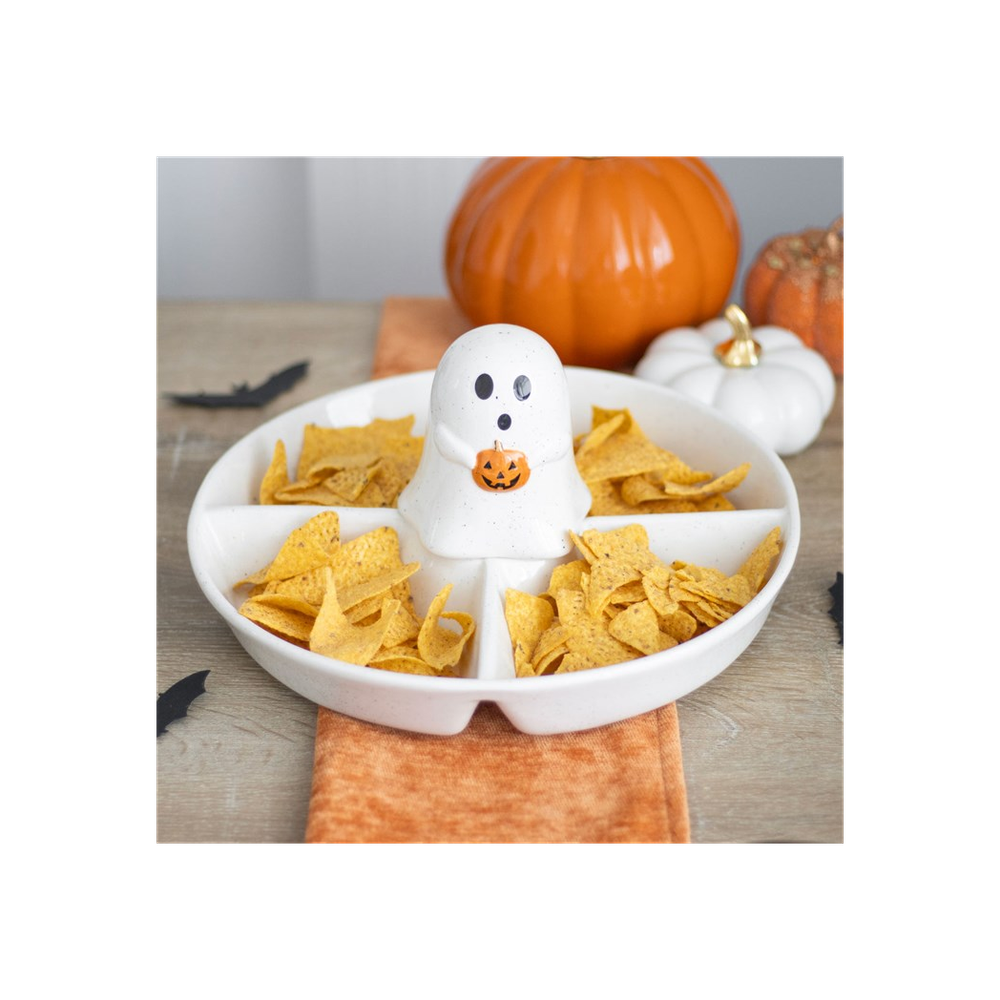 Ghost Chip & Dip Snack Dish - ScentiMelti  Ghost Chip & Dip Snack Dish