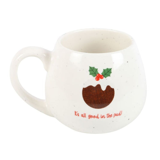 All Good in the Pud Rounded Christmas Mug - ScentiMelti  All Good in the Pud Rounded Christmas Mug