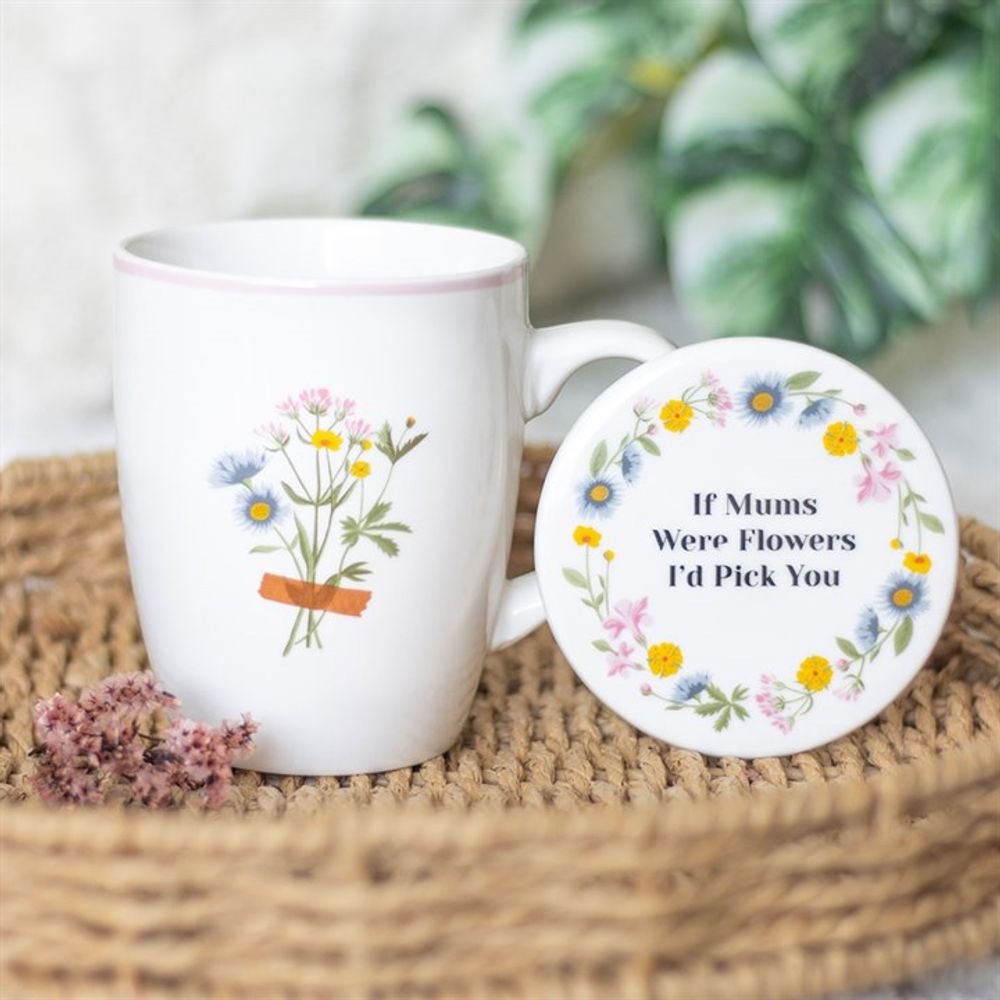 If Mums Were Flowers Floral Mug & Coaster Set - ScentiMelti Home Fragrance, Beauty & Gifts UK