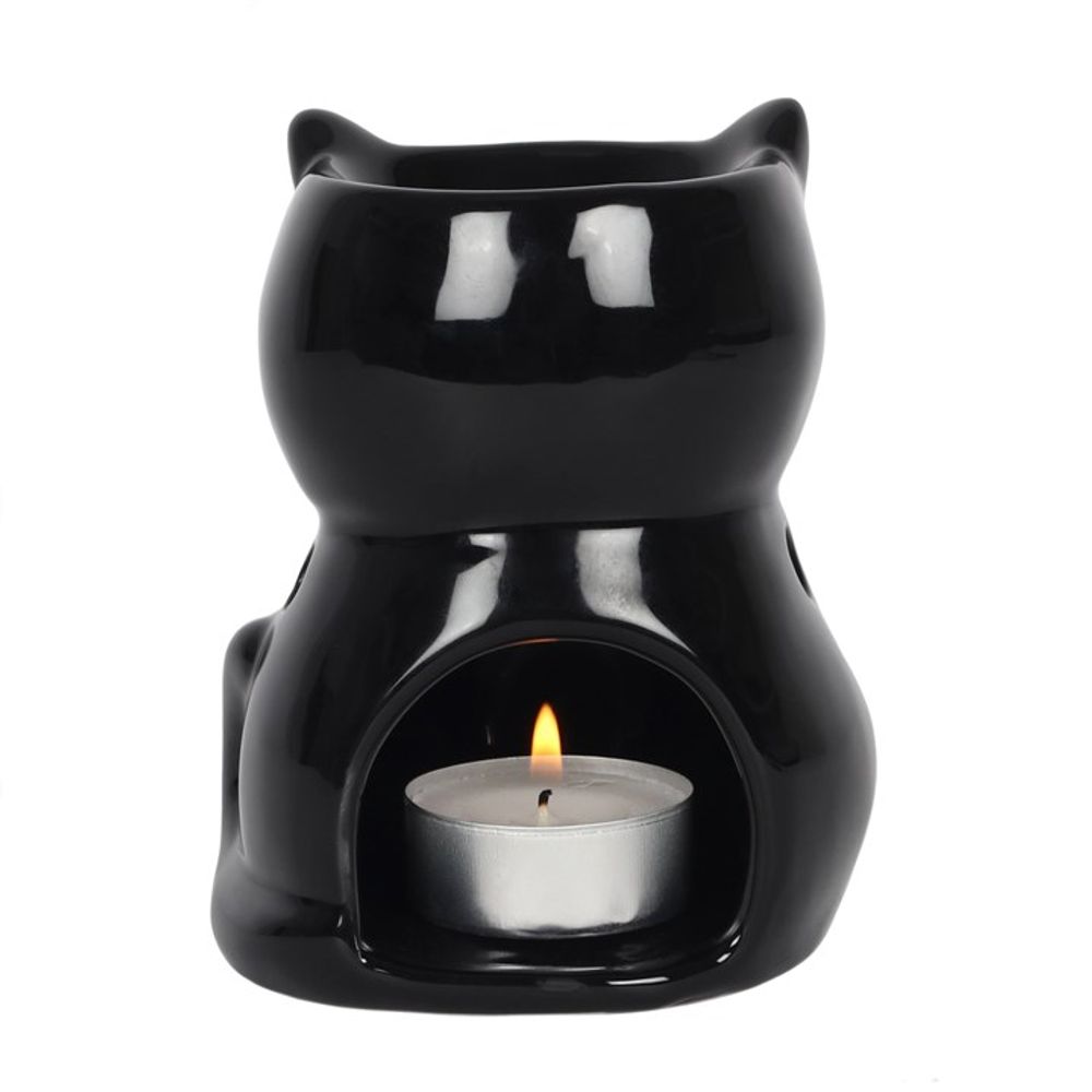 Black Cat Oil Burner - ScentiMelti  Black Cat Oil Burner