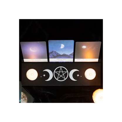 Black Triple Moon Tarot Card Stand Tealight Holder - ScentiMelti  Black Triple Moon Tarot Card Stand Tealight Holder