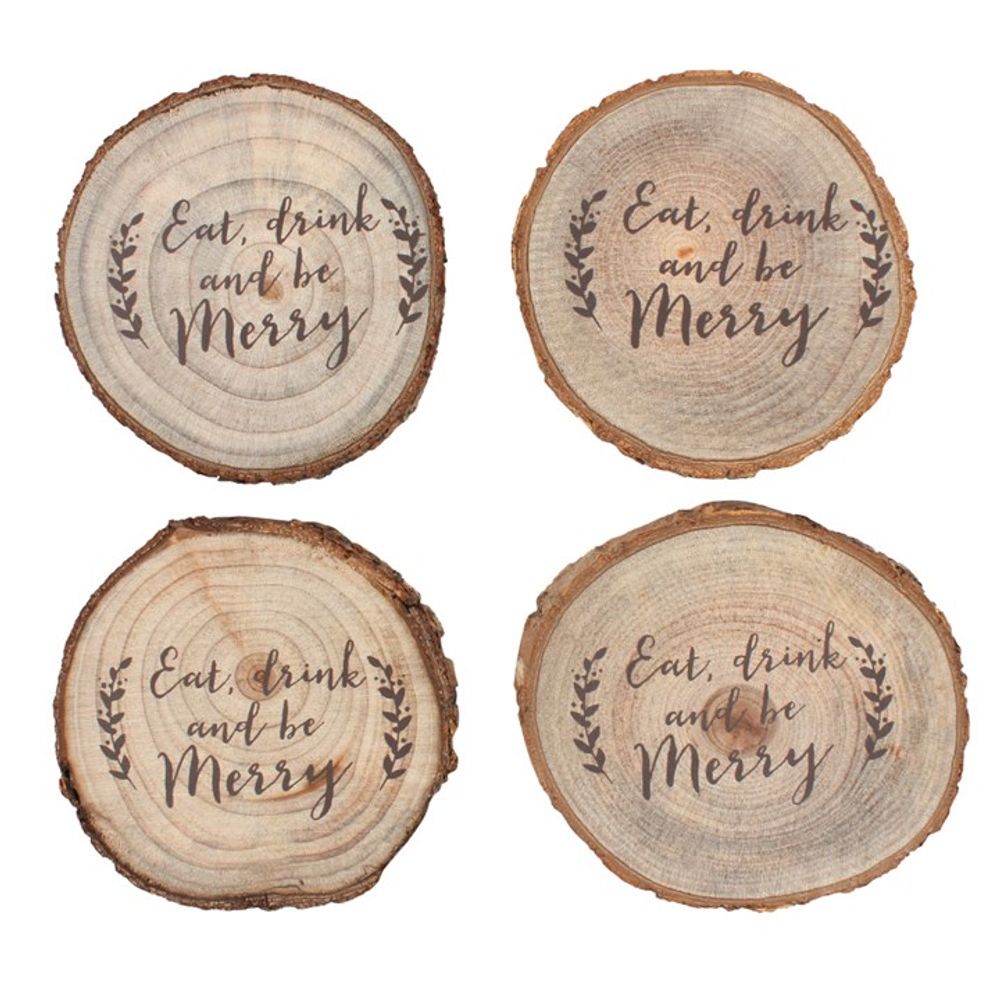 Set of 4 Printed Log Coasters - ScentiMelti  Set of 4 Printed Log Coasters