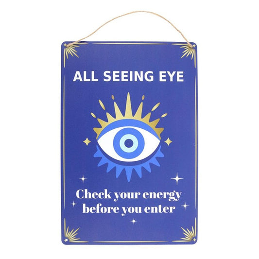 30cm All Seeing Eye Metal Hanging Sign - ScentiMelti  30cm All Seeing Eye Metal Hanging Sign