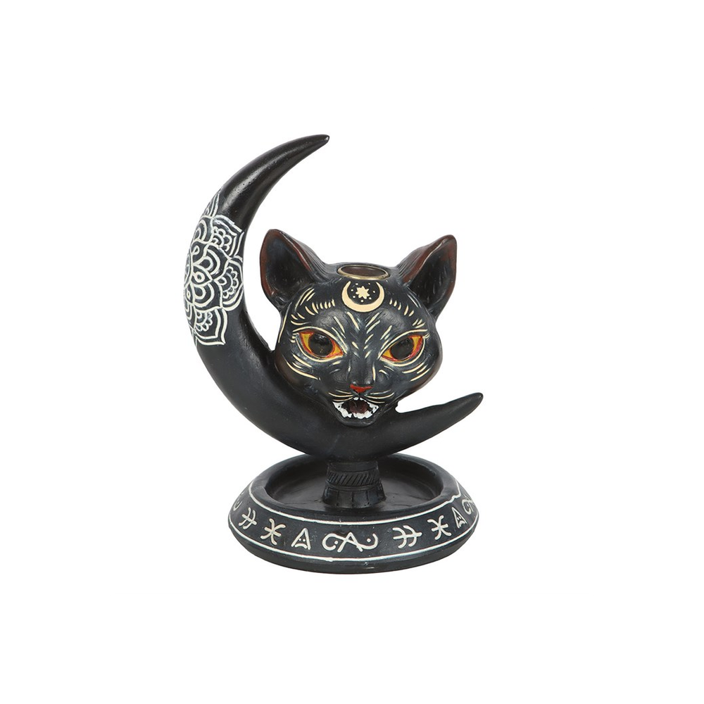 Black Cat Moon Backflow Incense Burner - ScentiMelti Home Fragrance, Beauty & Gifts UK