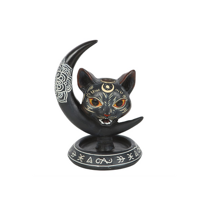 Black Cat Moon Backflow Incense Burner - ScentiMelti Home Fragrance, Beauty & Gifts UK