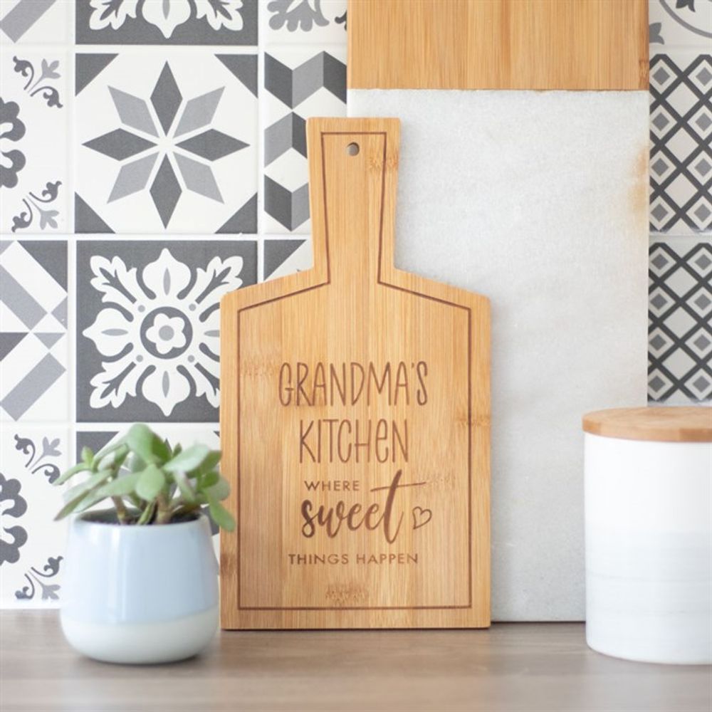 Grandma's Kitchen Bamboo Serving Board - ScentiMelti  Grandma's Kitchen Bamboo Serving Board