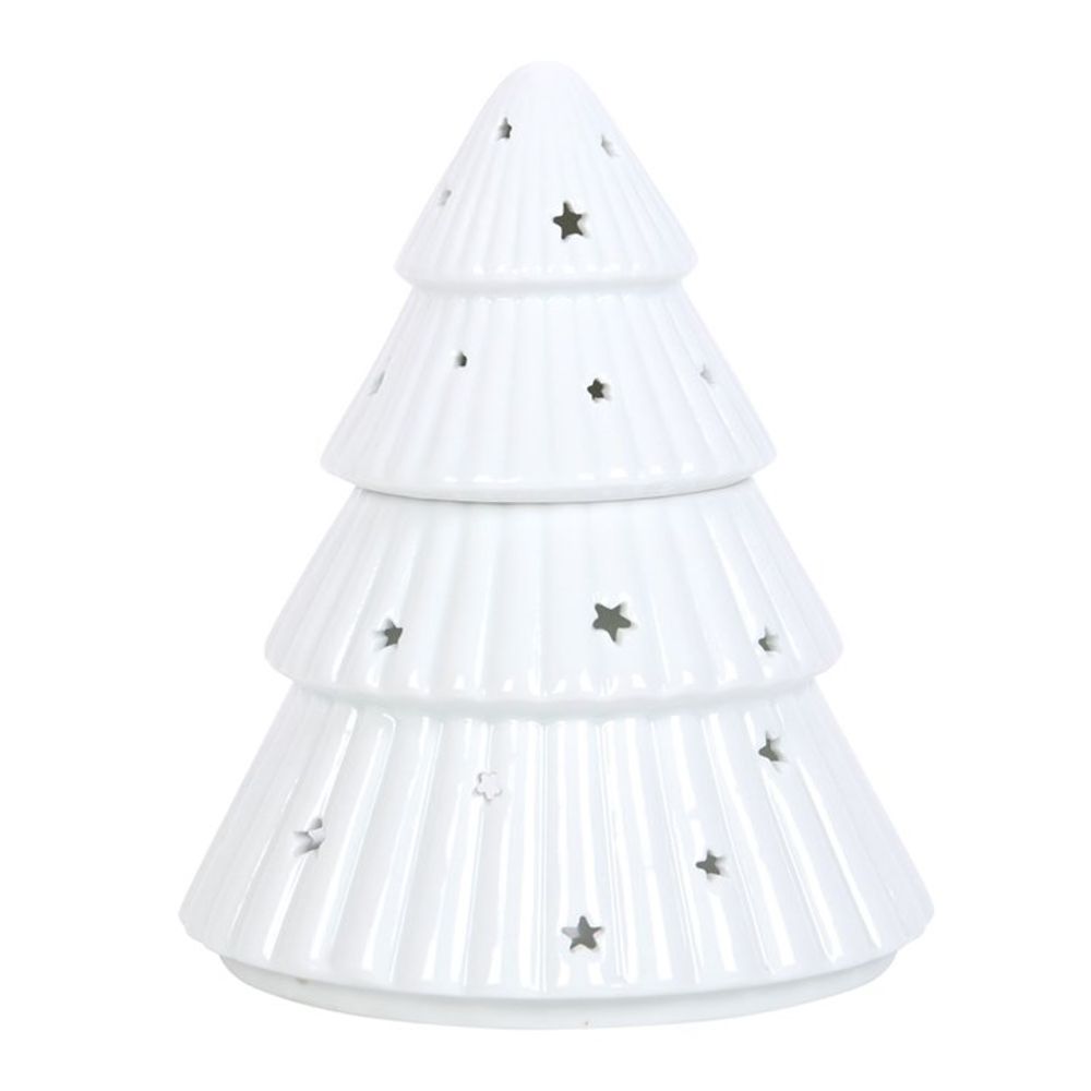 White Christmas Tree Oil Burner - ScentiMelti  White Christmas Tree Oil Burner