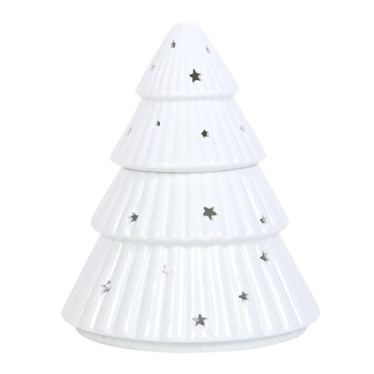 White Christmas Tree Oil Burner - ScentiMelti  White Christmas Tree Oil Burner