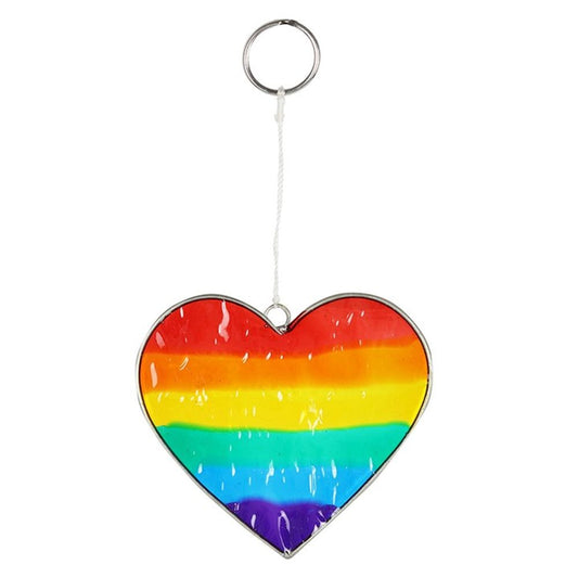 Rainbow Heart Suncatcher - ScentiMelti  Rainbow Heart Suncatcher