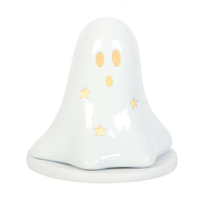 Ceramic Ghost Tealight and Incense Cone Holder - ScentiMelti  Ceramic Ghost Tealight and Incense Cone Holder