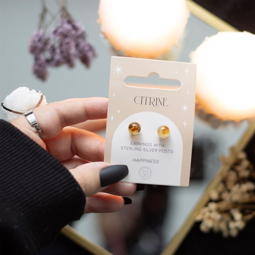 Citrine Semi Precious Crystal Earrings - ScentiMelti  Citrine Semi Precious Crystal Earrings