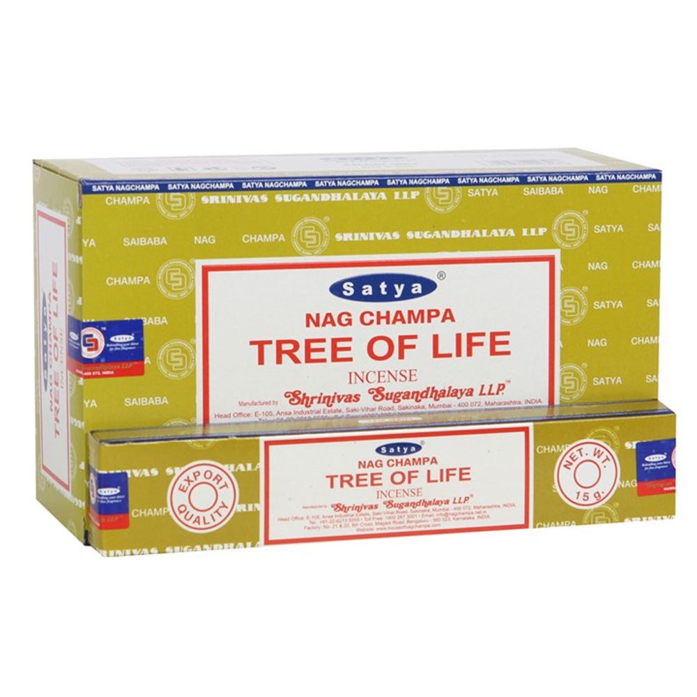 Set of 12 Packets of Tree of Life Incense Sticks by Satya - ScentiMelti  Set of 12 Packets of Tree of Life Incense Sticks by Satya