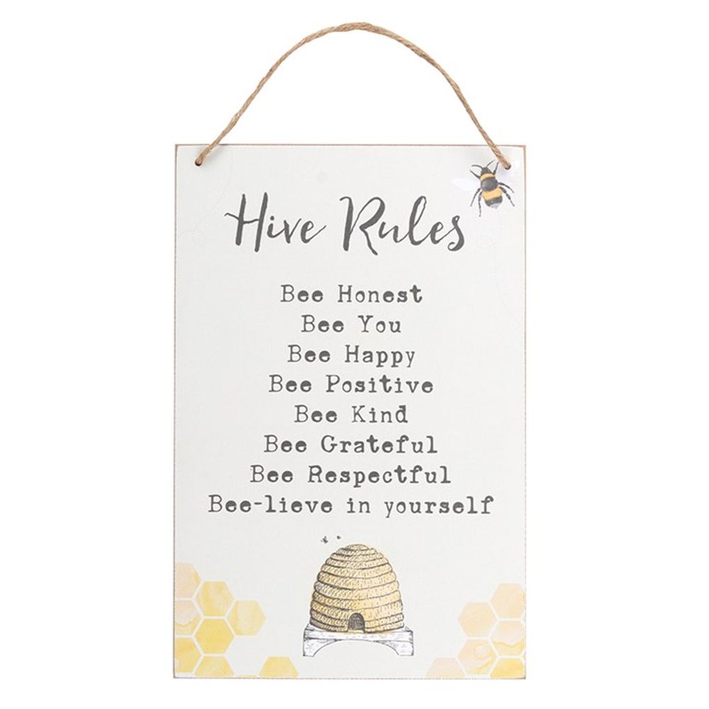 Hive Rules Hanging Sign - ScentiMelti  Hive Rules Hanging Sign