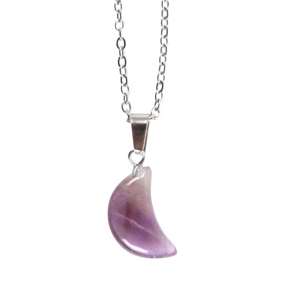 Amethyst Crystal Moon Necklace on Greeting Card - ScentiMelti Home Fragrance, Beauty & Gifts UK