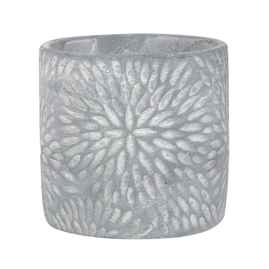 Grey Textured Plant Pot - ScentiMelti Home Fragrance, Beauty & Gifts UK