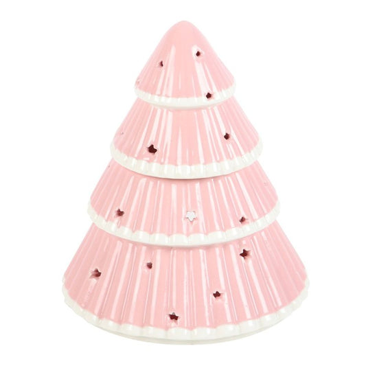 Pink Christmas Tree Oil Burner - ScentiMelti  Pink Christmas Tree Oil Burner