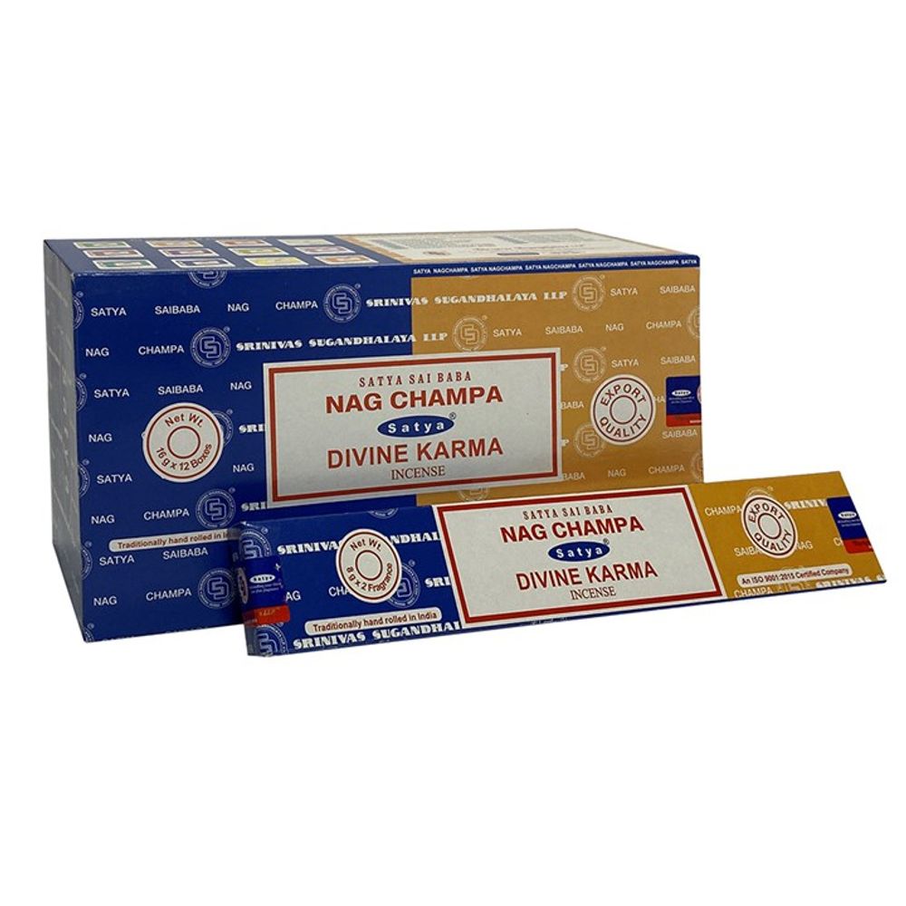 Set of 12 Packets of Combo Satya Incense - Nag Champa Divine Karma - ScentiMelti  Set of 12 Packets of Combo Satya Incense - Nag Champa Divine Karma