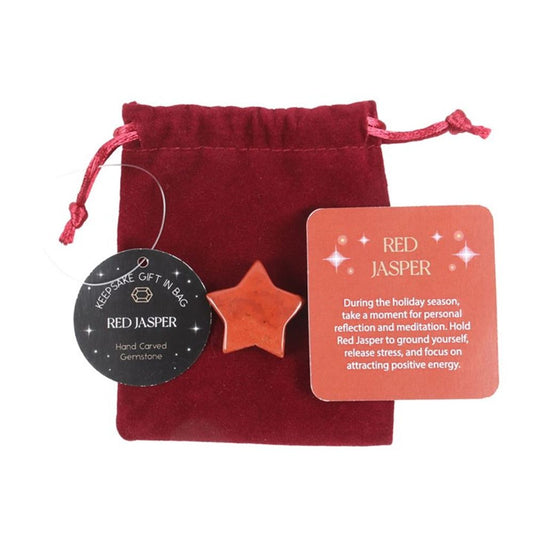 Red Jasper Crystal Star in a Bag - ScentiMelti  Red Jasper Crystal Star in a Bag