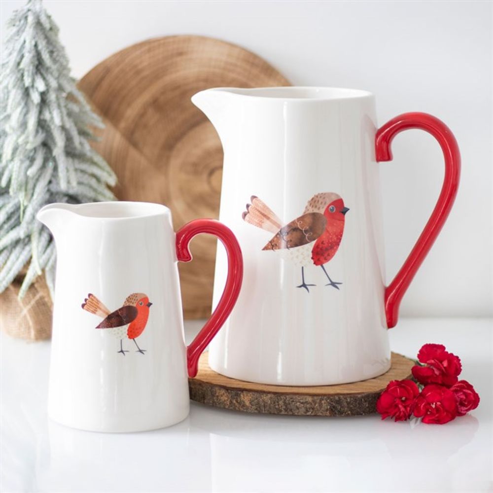 Large Robin Flower Jug - ScentiMelti  Large Robin Flower Jug