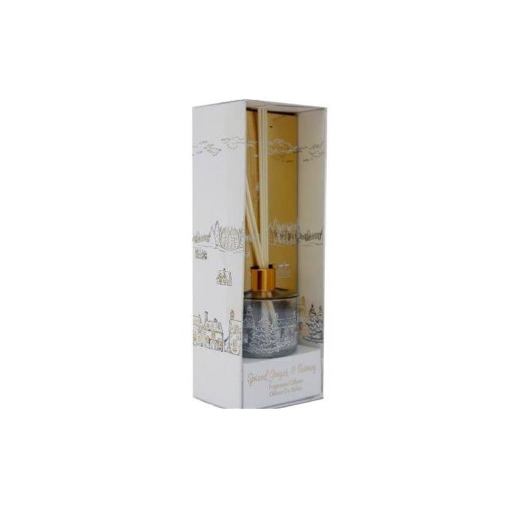 100ml Gold Christmas Village Reed Diffuser - ScentiMelti Home Fragrance, Beauty & Gifts UK